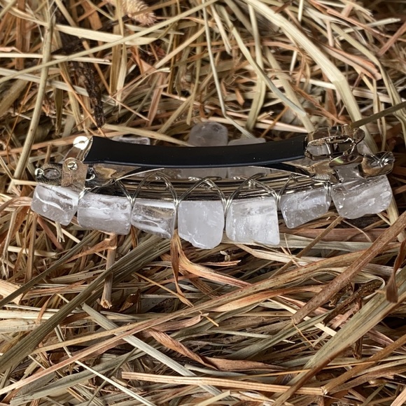 Quartz Crystal hair clasp barrette natural stone - Picture 2 of 10